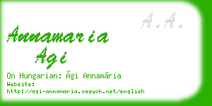 annamaria agi business card